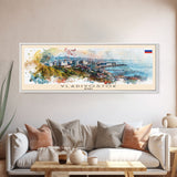 Vladivostok Russia Travel Print Wall Art, Panoramic City Art, Travel Art, Wall Decor, Vacation Gift, Framed Canvas Print Or Metal Art