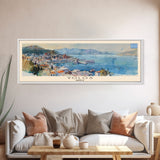 Volos Greece Travel Print Wall Art, Panoramic City Art, Travel Art, Wall Decor, Vacation Gift, Framed Canvas Print Or Metal Art