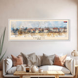 Vranje Serbia Wall Art, Panoramic Travel Poster, Panoramic Framed Canvas Print, City Wall Art, Wall Hanging Home Decor, Travel Art