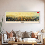 Yerevan Armenia Travel Art, City Art, Framed Canvas Print or Metal Wall Art, Europe Travel Poster, Panoramic Wall Art, Extra Wide Wall Art