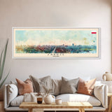 Zabrze Poland Wall Art, Panoramic Travel Poster, Panoramic Framed Canvas Print, City Wall Art, Wall Hanging Home Decor, Travel Art