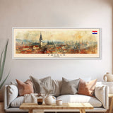 Zagreb Croatia Travel Art, City Art, Framed Canvas Print or Metal Wall Art, Europe Travel Poster, Panoramic Wall Art, Extra Wide Wall Art