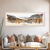 Skien Norway Travel Art, City Art, Framed Canvas Print or Metal Wall Art, Europe Travel Poster, Panoramic Wall Art, Extra Wide Wall Art