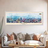 Sofia Bulgaria  Wall Art, Panoramic Travel Poster, Panoramic Framed Canvas Print, City Wall Art, Wall Hanging Home Decor, Travel Art