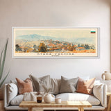 Stara Zagora Bulgaria Wall Art, Panoramic Travel Poster, Panoramic Framed Canvas Print, City Wall Art, Wall Hanging Home Decor, Travel Art