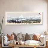 ÚstÍ nad Labem Czech Republic Wall Art, Panoramic Travel Poster, Panoramic Framed Canvas Print, City Wall Art, Wall Hanging Home Decor, Travel Art