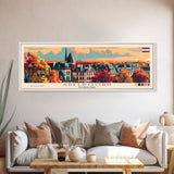 Apeldoorn Netherlands Travel Print Wall Art, Panoramic City Art, Travel Art, Wall Decor, Vacation Gift, Framed Canvas Print Or Metal Art