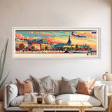 Arkhangelsk Russia Panoramic Travel Poster, Framed Canvas Print or Metal Wall Art, Travel Art, Home Decor, Panoramic Painting, Midcentury Art