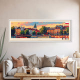 Bydgoszcz Poland Travel Art, City Art, Framed Canvas Print or Metal Wall Art, Europe Travel Poster, Panoramic Wall Art, Extra Wide Wall Art