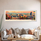 Donetsk Ukraine Panoramic Travel Poster, Framed Canvas Print or Metal Wall Art, Travel Art, Home Decor, Panoramic Painting, Midcentury Art