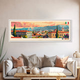 Foggia Italy Wall Art, Panoramic Travel Poster, Panoramic Framed Canvas Print, City Wall Art, Wall Hanging Home Decor, Travel Art