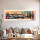 Ghent Belgium Wall Art, Panoramic Travel Poster, Panoramic Framed Canvas Print, City Wall Art, Wall Hanging Home Decor, Travel Art