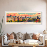 Glasgow United Kingdom Travel Art, City Art, Framed Canvas Print or Metal Wall Art, Europe Travel Poster, Panoramic Wall Art, Extra Wide Wall Art