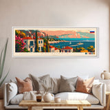 Kalamaria Greece Wall Art, Panoramic Travel Poster, Panoramic Framed Canvas Print, City Wall Art, Wall Hanging Home Decor, Travel Art