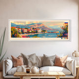 Kallithea Greece Travel Art, City Art, Framed Canvas Print or Metal Wall Art, Europe Travel Poster, Panoramic Wall Art, Extra Wide Wall Art