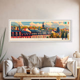 Kielce Poland Wall Art, Panoramic Travel Poster, Panoramic Framed Canvas Print, City Wall Art, Wall Hanging Home Decor, Travel Art