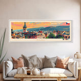 Liberec Czech Republic Travel Art, City Art, Framed Canvas Print or Metal Wall Art, Europe Travel Poster, Panoramic Wall Art, Extra Wide Wall Art