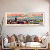 Luton United Kingdom Travel Art, City Art, Framed Canvas Print or Metal Wall Art, Europe Travel Poster, Panoramic Wall Art, Extra Wide Wall Art