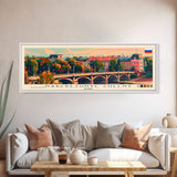 Naberezhnye Russia Travel Art, City Art, Framed Canvas Print or Metal Wall Art, Europe Travel Poster, Panoramic Wall Art, Extra Wide Wall Art