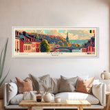 Namur Belgium Wall Art, Panoramic Travel Poster, Panoramic Framed Canvas Print, City Wall Art, Wall Hanging Home Decor, Travel Art