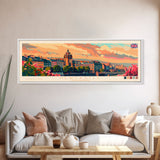 Newcastle United Kingdom Wall Art, Panoramic Travel Poster, Panoramic Framed Canvas Print, City Wall Art, Wall Hanging Home Decor, Travel Art