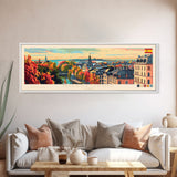 Norrkoping Sweden Travel Print Wall Art, Panoramic City Art, Travel Art, Wall Decor, Vacation Gift, Framed Canvas Print Or Metal Art