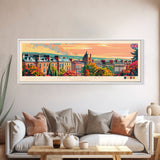 Nottingham United Kingdom Wall Art, Panoramic Travel Poster, Panoramic Framed Canvas Print, City Wall Art, Wall Hanging Home Decor, Travel Art