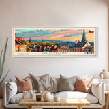 Olomouc Czech Republic Travel Art, City Art, Framed Canvas Print or Metal Wall Art, Europe Travel Poster, Panoramic Wall Art, Extra Wide Wall Art