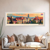 Osijek Croatia Travel Print Wall Art, Panoramic City Art, Travel Art, Wall Decor, Vacation Gift, Framed Canvas Print Or Metal Art