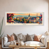 Oulu Finland Travel Print Wall Art, Panoramic City Art, Travel Art, Wall Decor, Vacation Gift, Framed Canvas Print Or Metal Art