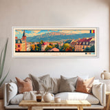 Ploiesti Romania Travel Print Wall Art, Panoramic City Art, Travel Art, Wall Decor, Vacation Gift, Framed Canvas Print Or Metal Art