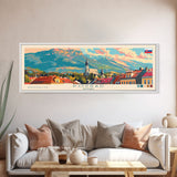 Poprad Slovakia Travel Print Wall Art, Panoramic City Art, Travel Art, Wall Decor, Vacation Gift, Framed Canvas Print Or Metal Art