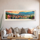 Prijedor Bosnia Travel Art, City Art, Framed Canvas Print or Metal Wall Art, Europe Travel Poster, Panoramic Wall Art, Extra Wide Wall Art