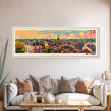 Roskilde Denmark Travel Art, City Art, Framed Canvas Print or Metal Wall Art, Europe Travel Poster, Panoramic Wall Art, Extra Wide Wall Art