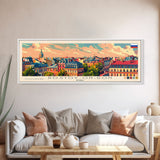 Rostov on Don Russia Panoramic Travel Poster, Framed Canvas Print or Metal Wall Art, Travel Art, Home Decor, Panoramic Painting, Midcentury Art