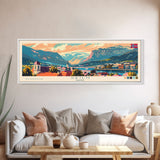 Skien Norway Travel Art, City Art, Framed Canvas Print or Metal Wall Art, Europe Travel Poster, Panoramic Wall Art, Extra Wide Wall Art