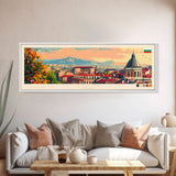 Sofia Bulgaria  Wall Art, Panoramic Travel Poster, Panoramic Framed Canvas Print, City Wall Art, Wall Hanging Home Decor, Travel Art