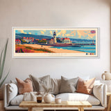 Swansea United Kingdom Wall Art, Panoramic Travel Poster, Panoramic Framed Canvas Print, City Wall Art, Wall Hanging Home Decor, Travel Art