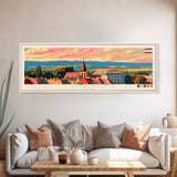 Szolnok Hungary Wall Art, Panoramic Travel Poster, Panoramic Framed Canvas Print, City Wall Art, Wall Hanging Home Decor, Travel Art