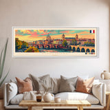 Toulouse France Wall Art, Panoramic Travel Poster, Panoramic Framed Canvas Print, City Wall Art, Wall Hanging Home Decor, Travel Art