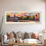 Tyumen Russia Panoramic Travel Poster, Framed Canvas Print or Metal Wall Art, Travel Art, Home Decor, Panoramic Painting, Midcentury Art