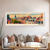 Ume Sweden Panoramic Travel Poster, Framed Canvas Print or Metal Wall Art, Travel Art, Home Decor, Panoramic Painting, Midcentury Art