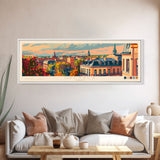 Uppsala Sweden Wall Art, Panoramic Travel Poster, Panoramic Framed Canvas Print, City Wall Art, Wall Hanging Home Decor, Travel Art