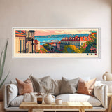 Varna Bulgaria Wall Art, Panoramic Travel Poster, Panoramic Framed Canvas Print, City Wall Art, Wall Hanging Home Decor, Travel Art