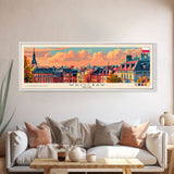 Wroclaw Poland Travel Print Wall Art, Panoramic City Art, Travel Art, Wall Decor, Vacation Gift, Framed Canvas Print Or Metal Art