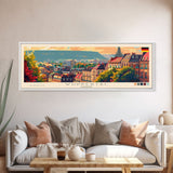 Wuppertal Germany Travel Art, City Art, Framed Canvas Print or Metal Wall Art, Europe Travel Poster, Panoramic Wall Art, Extra Wide Wall Art