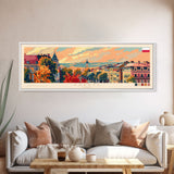 Zabrze Poland Wall Art, Panoramic Travel Poster, Panoramic Framed Canvas Print, City Wall Art, Wall Hanging Home Decor, Travel Art