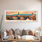 Zrenjanin Serbia Wall Art, Panoramic Travel Poster, Panoramic Framed Canvas Print, City Wall Art, Wall Hanging Home Decor, Travel Art