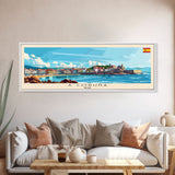 A Coruńa Spain Travel Art, City Art, Framed Canvas Print or Metal Wall Art, Europe Travel Poster, Panoramic Wall Art, Extra Wide Wall Art