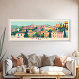 Albacete Spain Travel Print Wall Art, Panoramic City Art, Travel Art, Wall Decor, Vacation Gift, Framed Canvas Print Or Metal Art